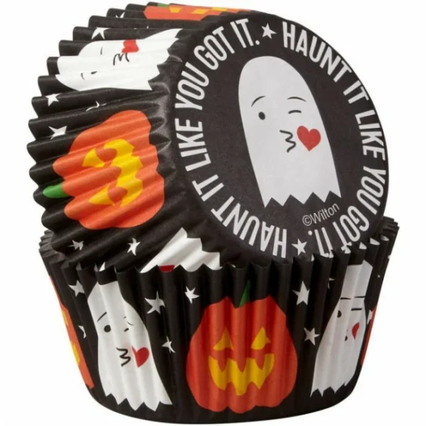 Caissette Cupcake Fantôme Emoji ø5cm (x75) Wilton 1