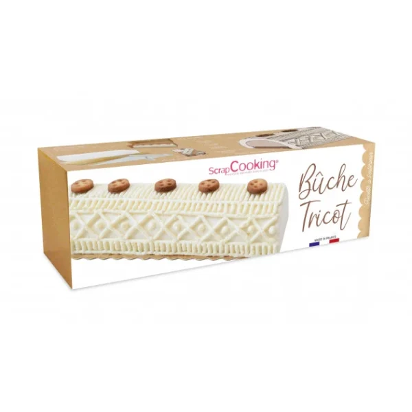 Kit Moule à Bûche De Noël Tricot 33 Cm Scrapcooking 1