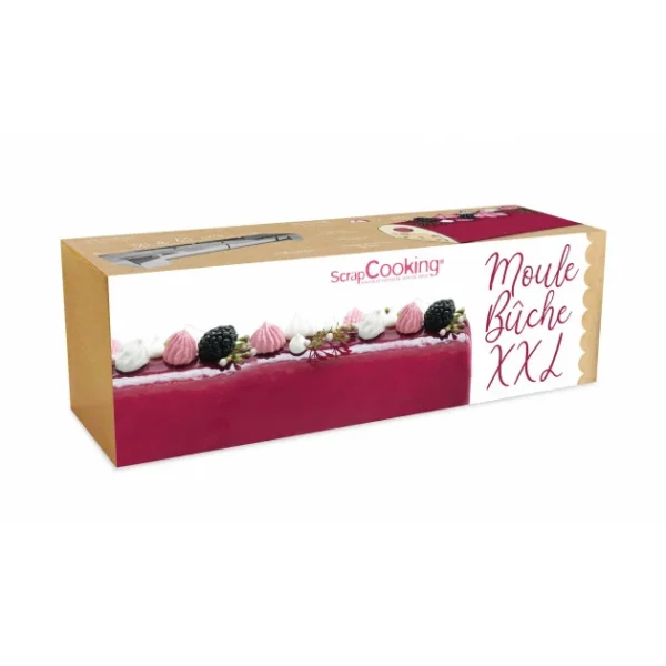Moule à Bûche De Noël XXL Inox 45 Cm Scrapcooking 4