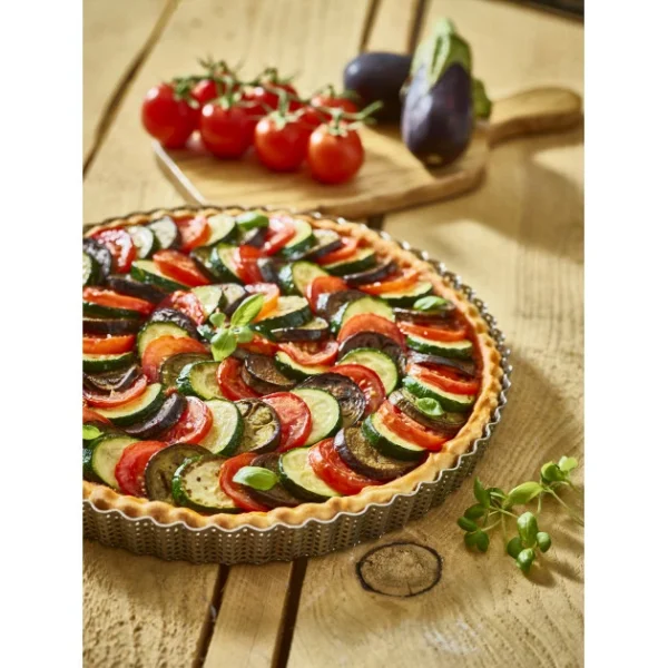 Moule à Tarte Cannelée Inox Perforé Amovible Ø 28 Cm X H 2,5 Cm De Buyer 4