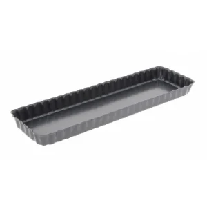 Moule Anti Adhésif Tarte Rectangle Fond Amovible 35,6 X 10,2 Cm X H 2,7 Cm De Buyer 9