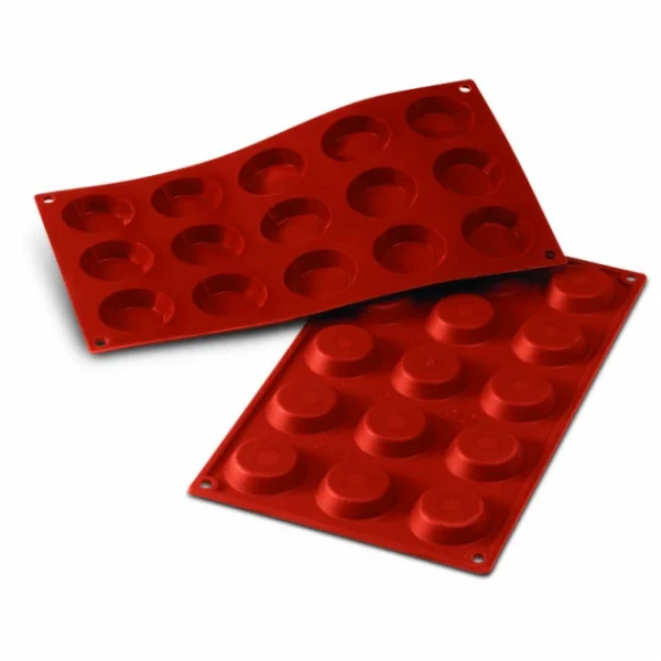 Moule Silicone 15 Tartelettes 4,5 Cm X H 1 Cm Silikomart 1