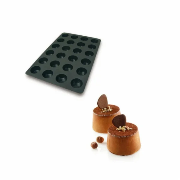 Moule Silicone 24 Muffins Ø6,9 X H3,9 Cm 122ml SilikoMart Professional 1