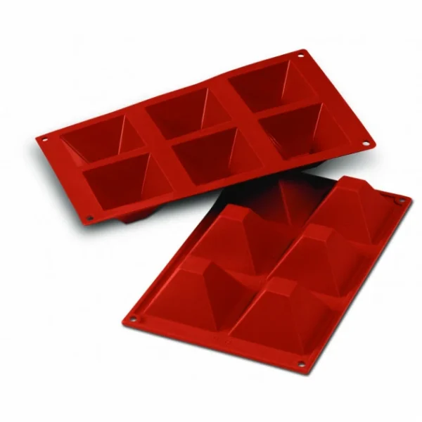 Moule Silicone 6 Pyramides 7,1 Cm X H 4 Cm Silikomart 1