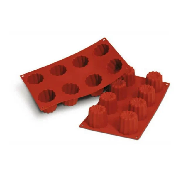 Moule Silicone 8 Cannelés 5,5 Cm X H 5,5 Cm Silikomart 1