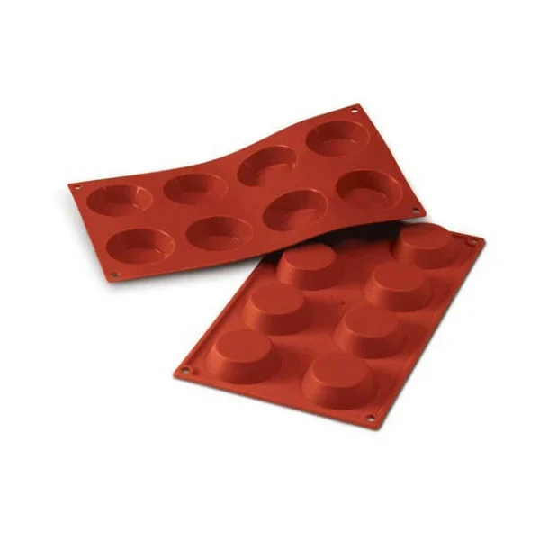 Moule Silicone 8 Tartelettes 6 Cm X H 1,7 Cm Silikomart 1