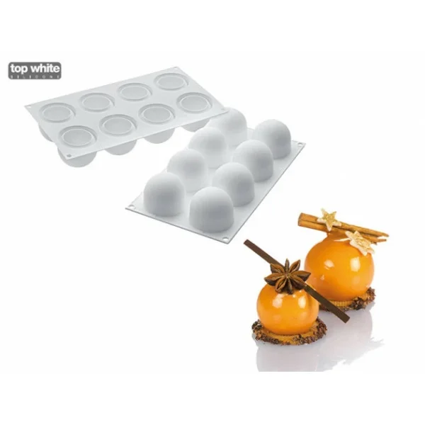 Moule Silicone 8 Truffes Ø 5,2 Cm Silikomart Professional 1