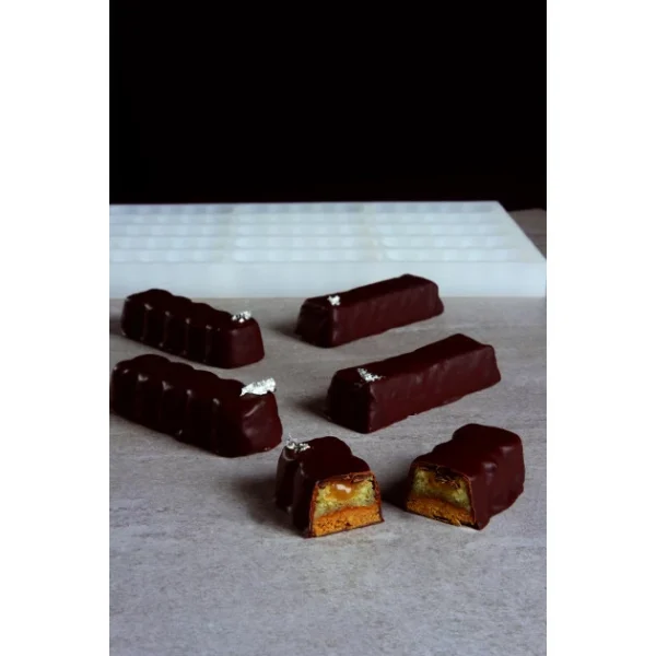 Moule Silicone Barre Ondulée Snack 9 X 3 Cm X H 1,9 Cm (x15) Pavoni 1