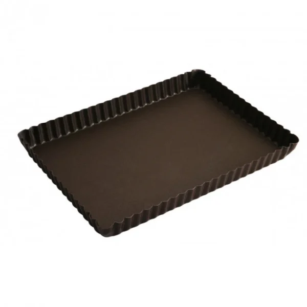 Gobel Tarte Rectangulaire Bord Cannelé Fond Fixe 1