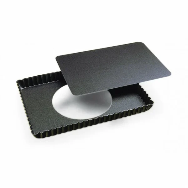 Gobel Tarte Rectangulaire Fond Mobile Bord Cannelé 1